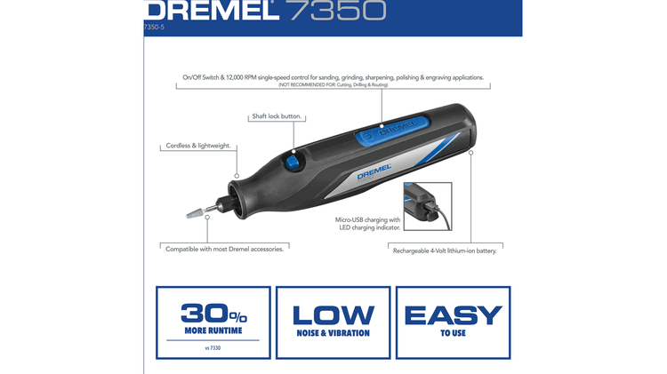 Dremel 7350-5 Cordless Rotary Tool Kit